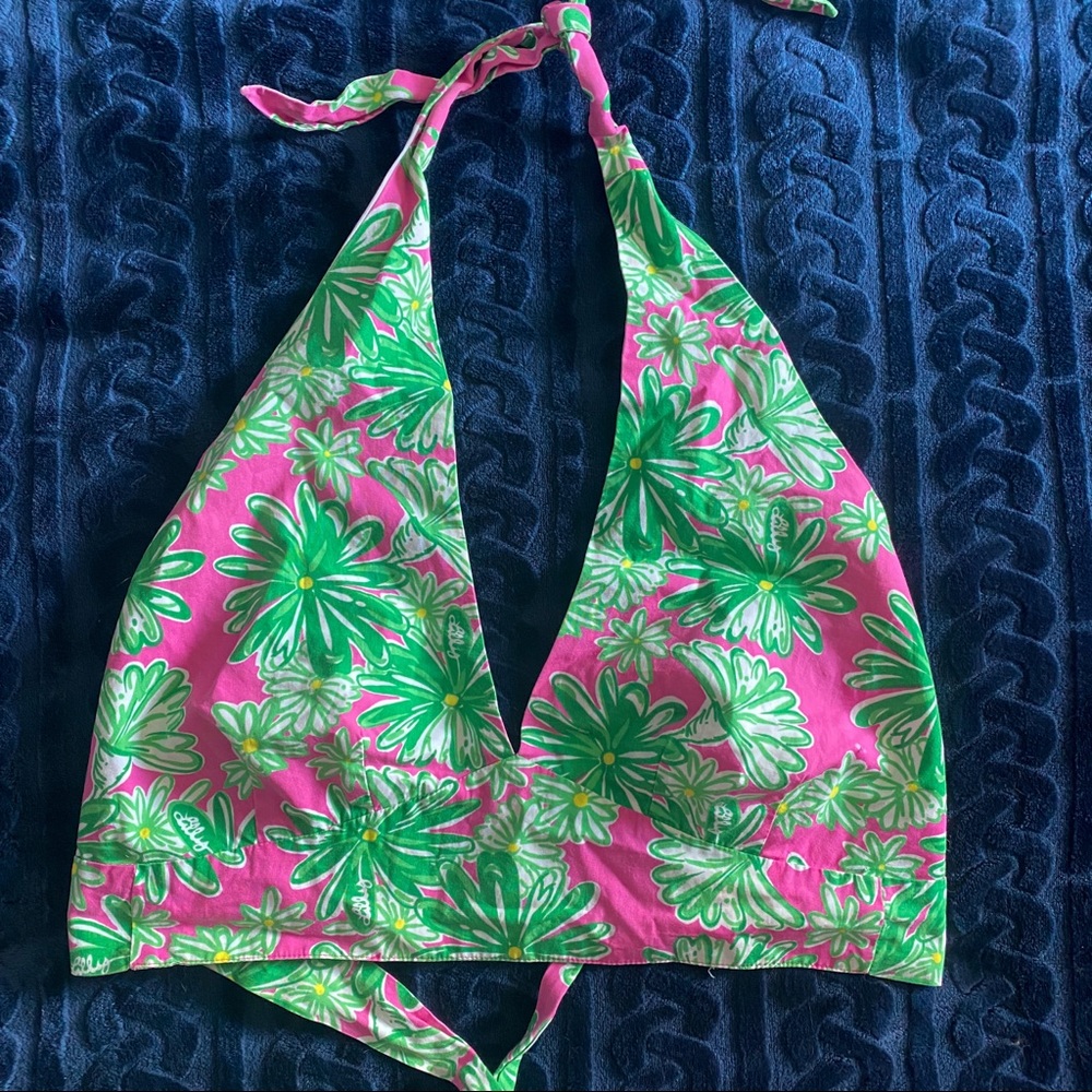Lilly Pulitzer Vintage Halter Crop Top | One Size